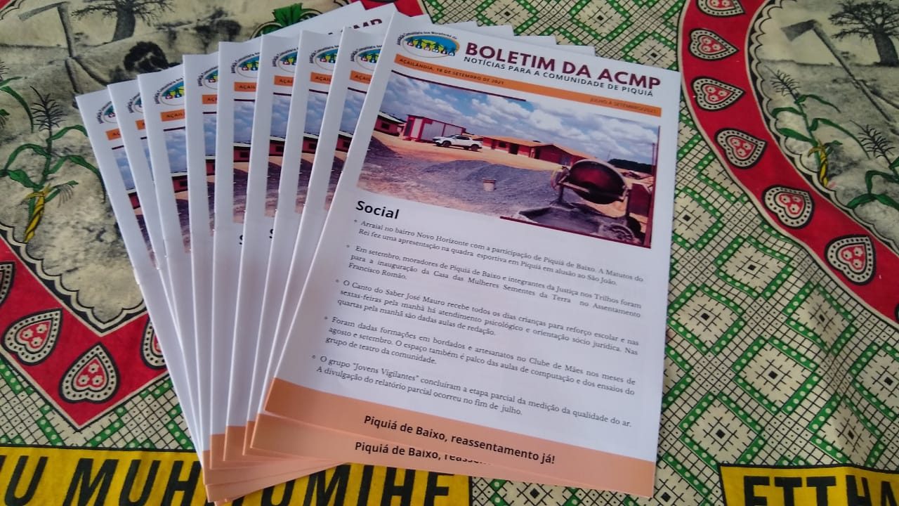 Boletim da ACMP produzido pelo Coletivo de Comunicação Popular de Piquiá