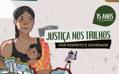 Pôster comemorativo dos 15 anos da “Justiça nos Trilhos”
