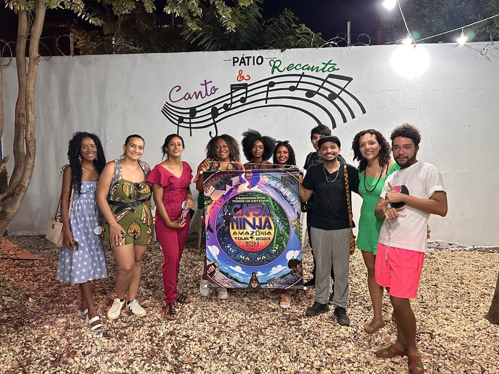 Comunicadores de Piquiá em Imperatriz durante atividade com a Mídia Ninja